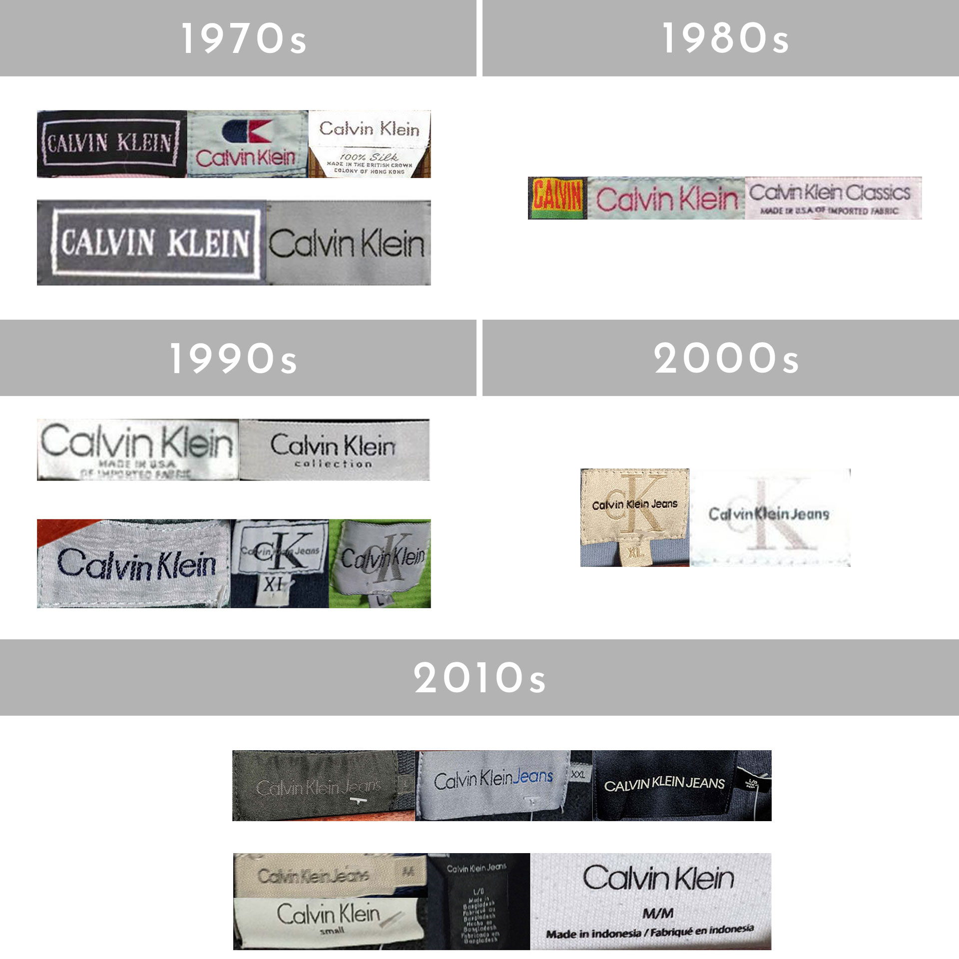 Vintage calvin klein labels sales