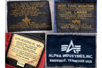 Alpha industries tag shop