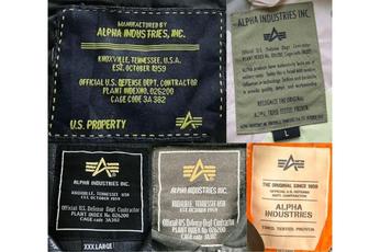 Alpha industries tag store