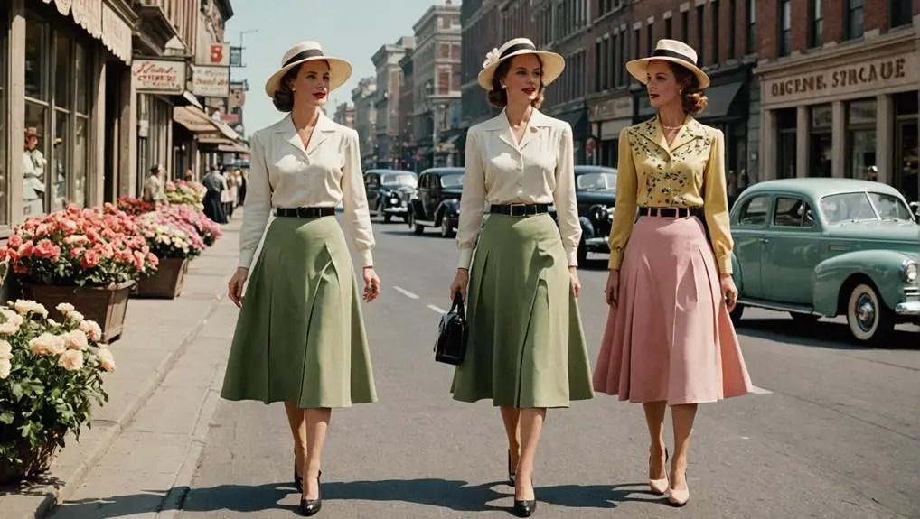 Pleated skirt 1940s top
