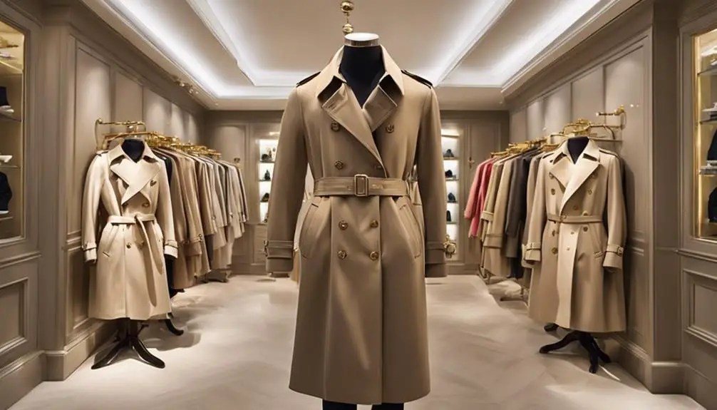 High end trench coat shop