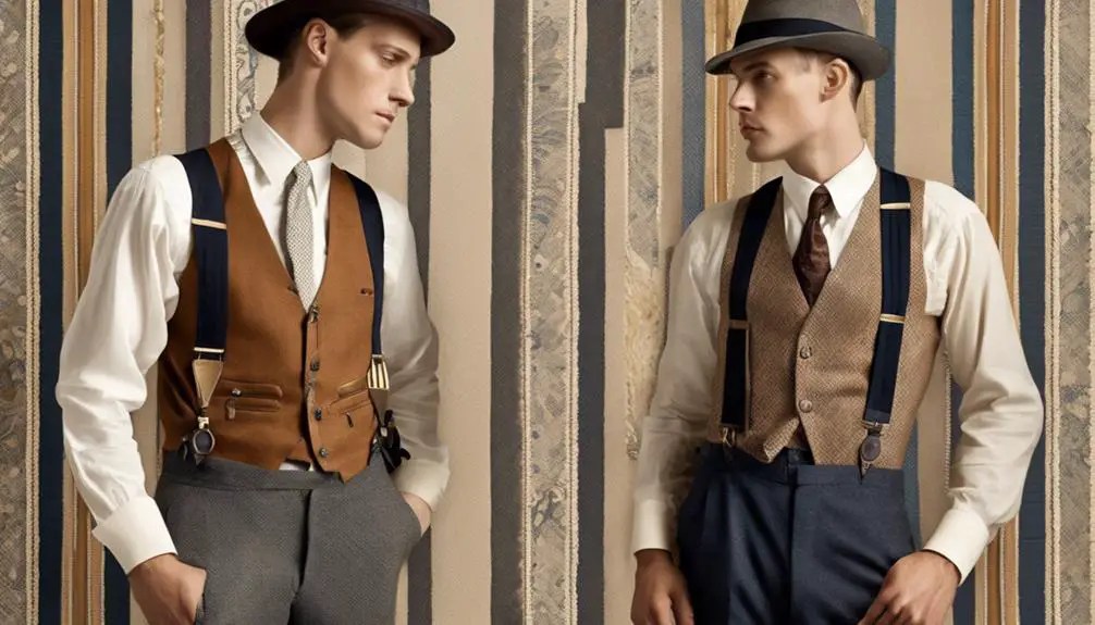 1920's men's fashion suspenders discount