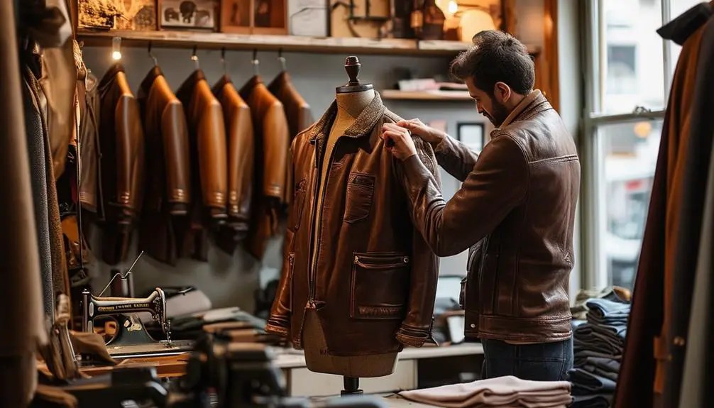 Tailoring a leather jacket outlet