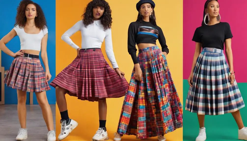 90s fashion high waisted skirt outlet