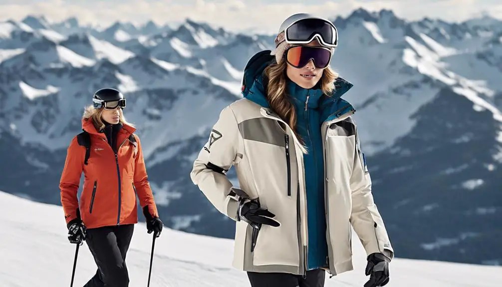 Luxury ski coats top