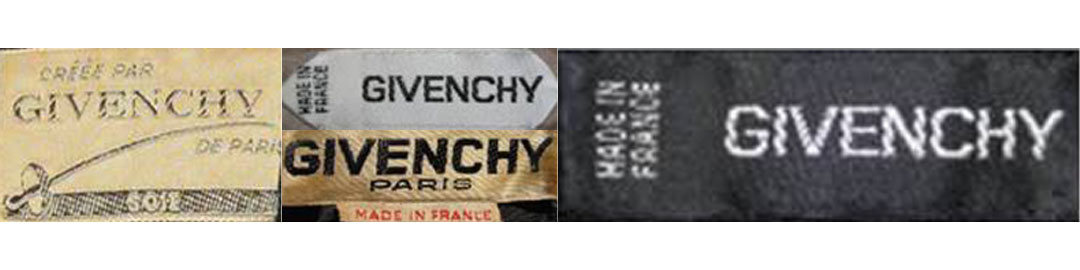 1960s Givenchy tags