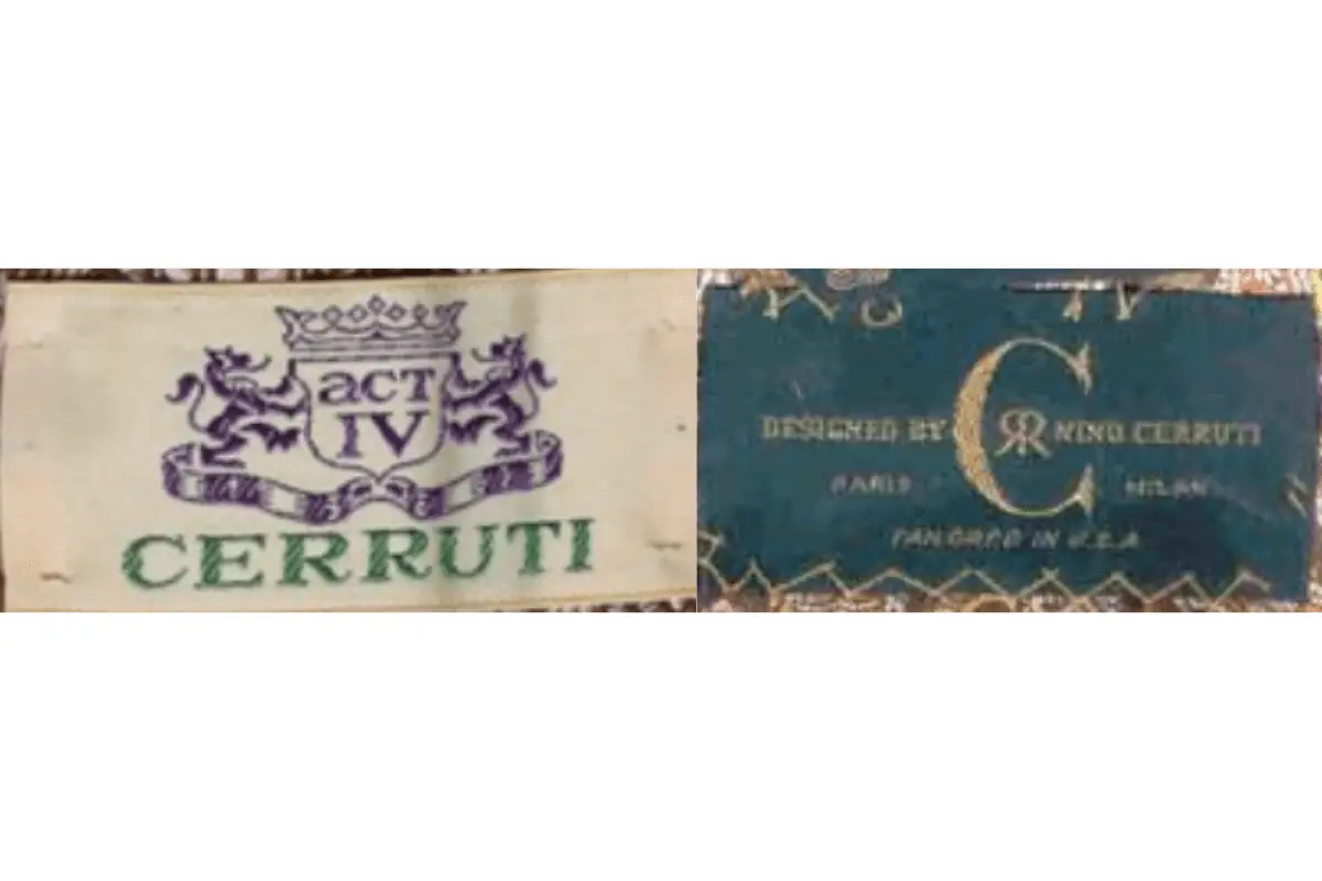 1970s Cerruti tags