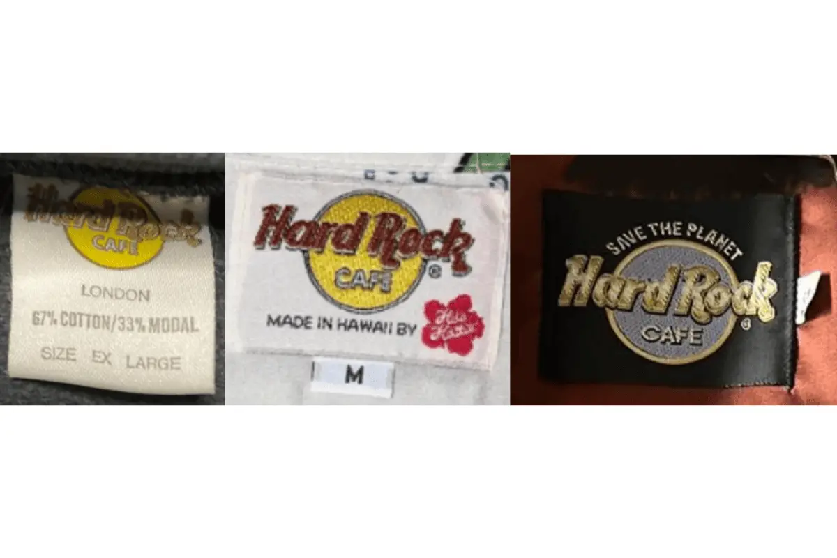 1970s Hard Rock Cafe tags