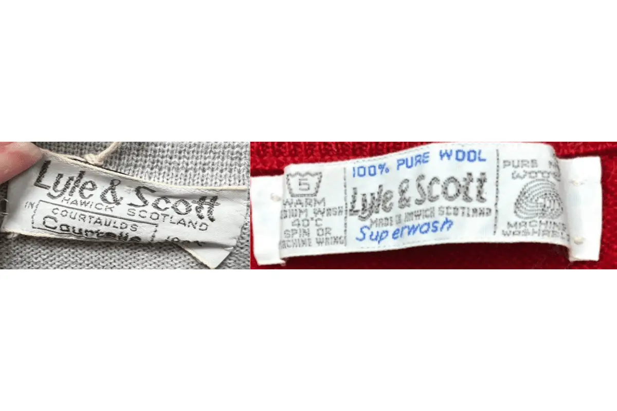 1970s Lyle & Scott tags