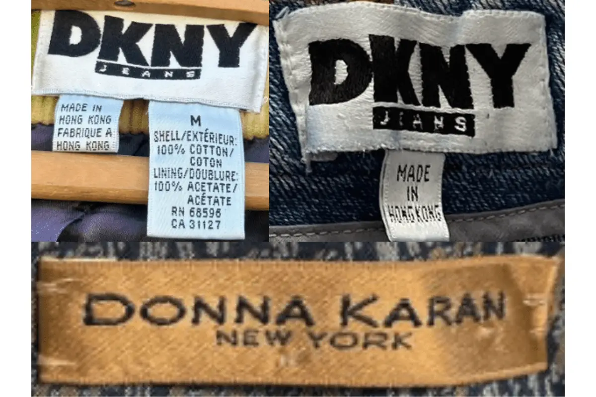 1980s DKNY tags