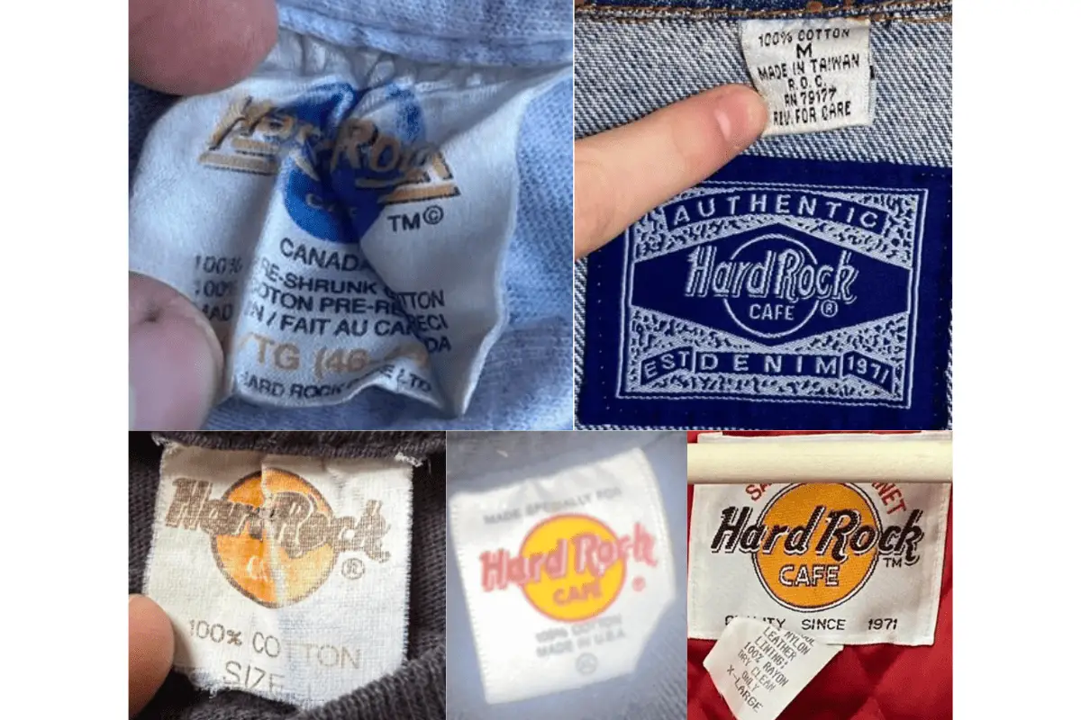 1980s Hard Rock Cafe tags