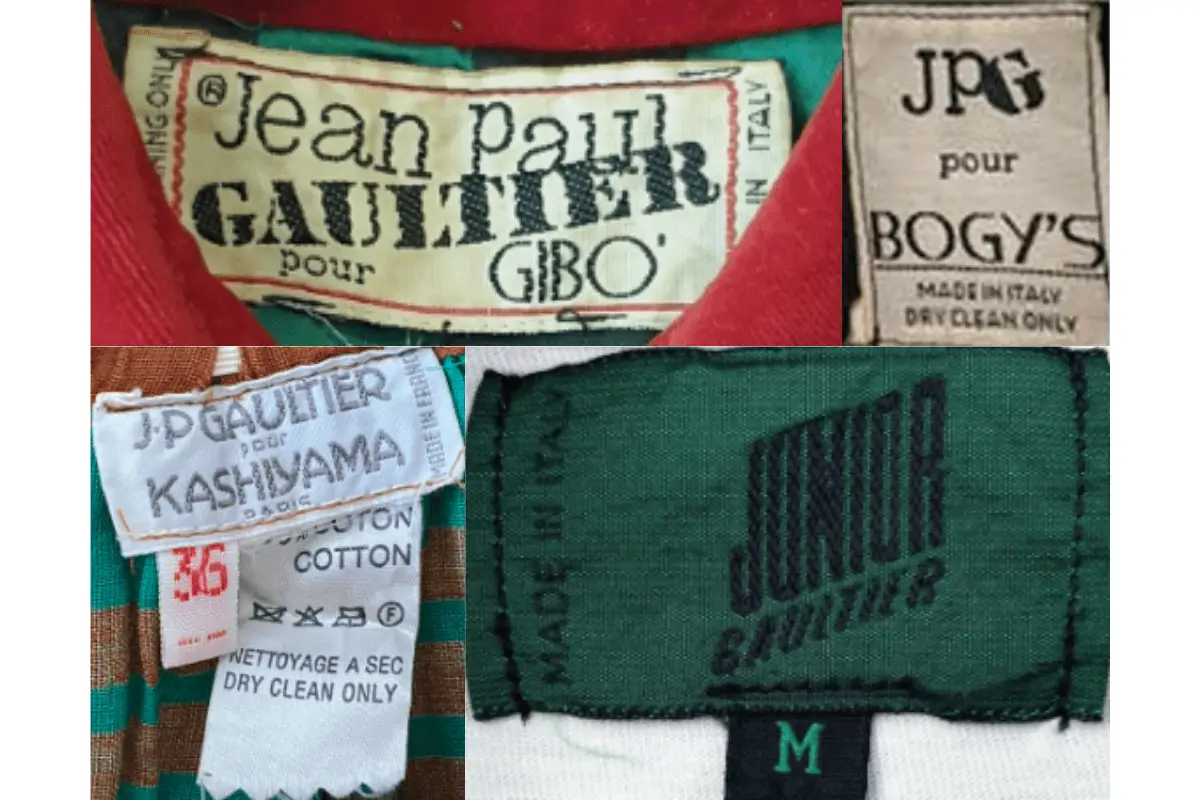 1980s Jean Paul Gaultier tags