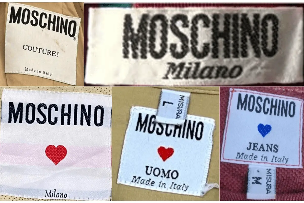 1980s Moschino tags