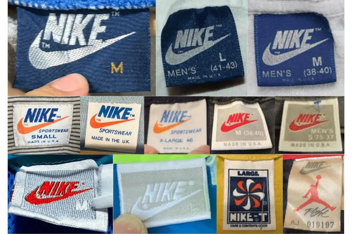 1980s Nike tags | Vintage Clothing Guides