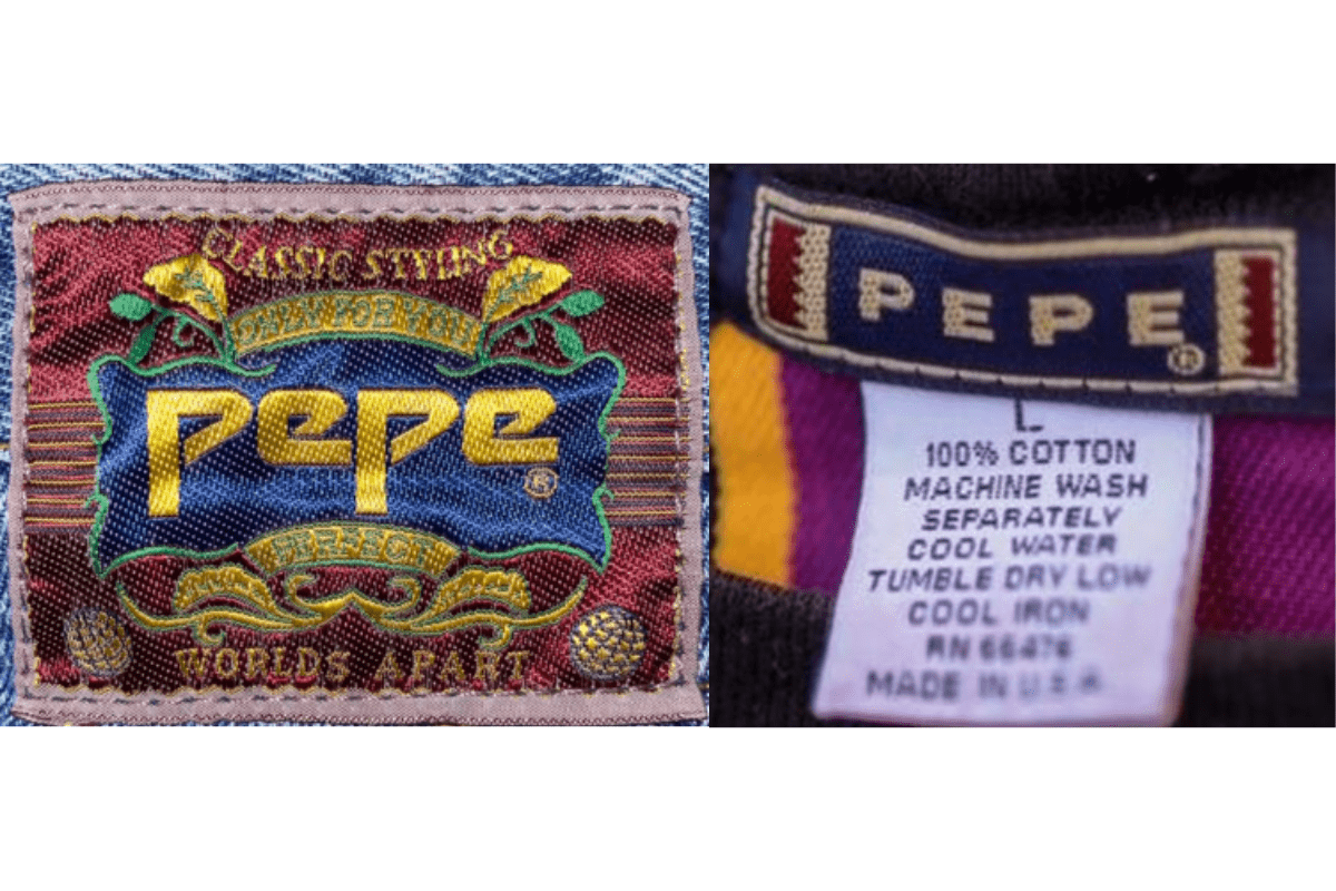 1980s Pepe Jeans tags