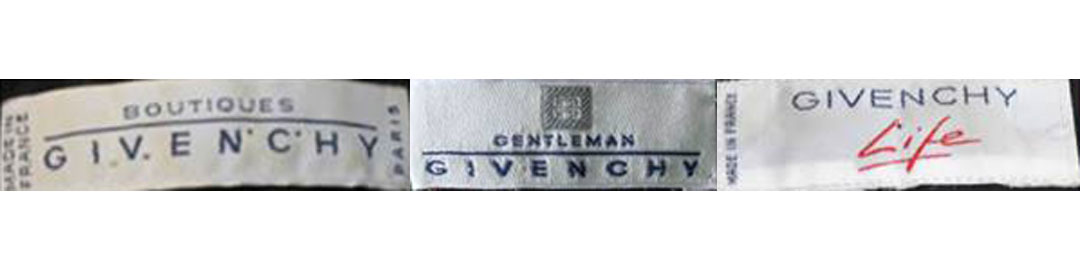 1980s Givenchy tags