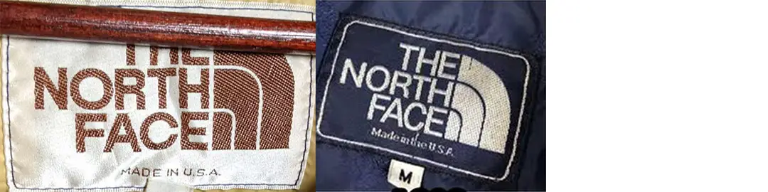 1980s vintage North Face tags