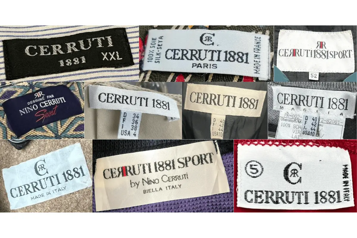 1990s Cerruti tags