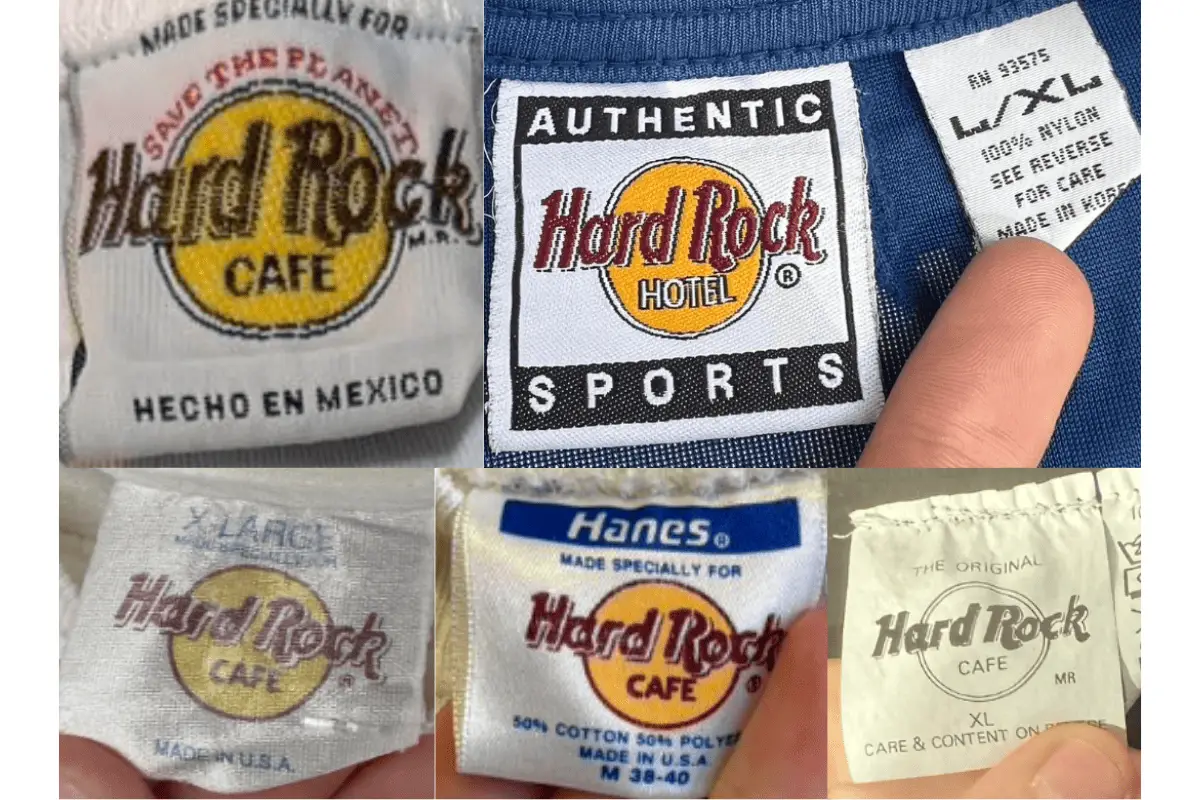 1990s Hard Rock Cafe tags
