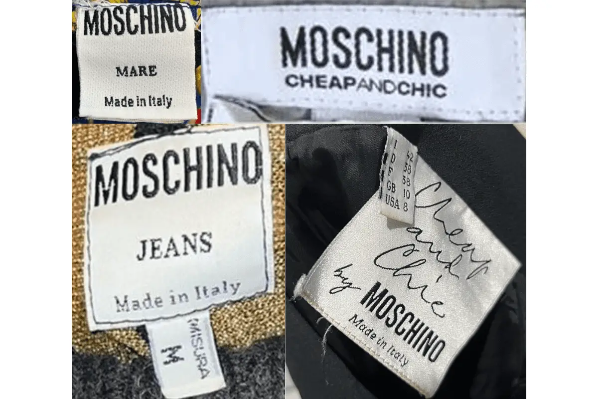 1990s Moschino tags