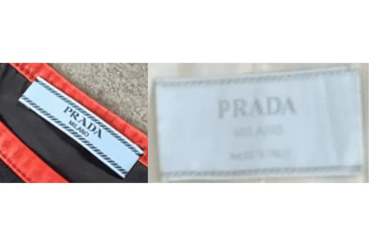 1980s to 1990s Prada tags