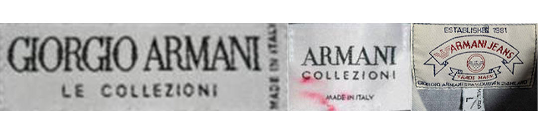 1990s Armani tags