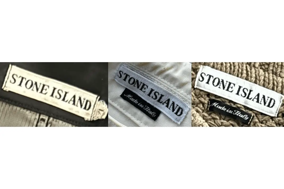 1990s vintage Stone Island tags