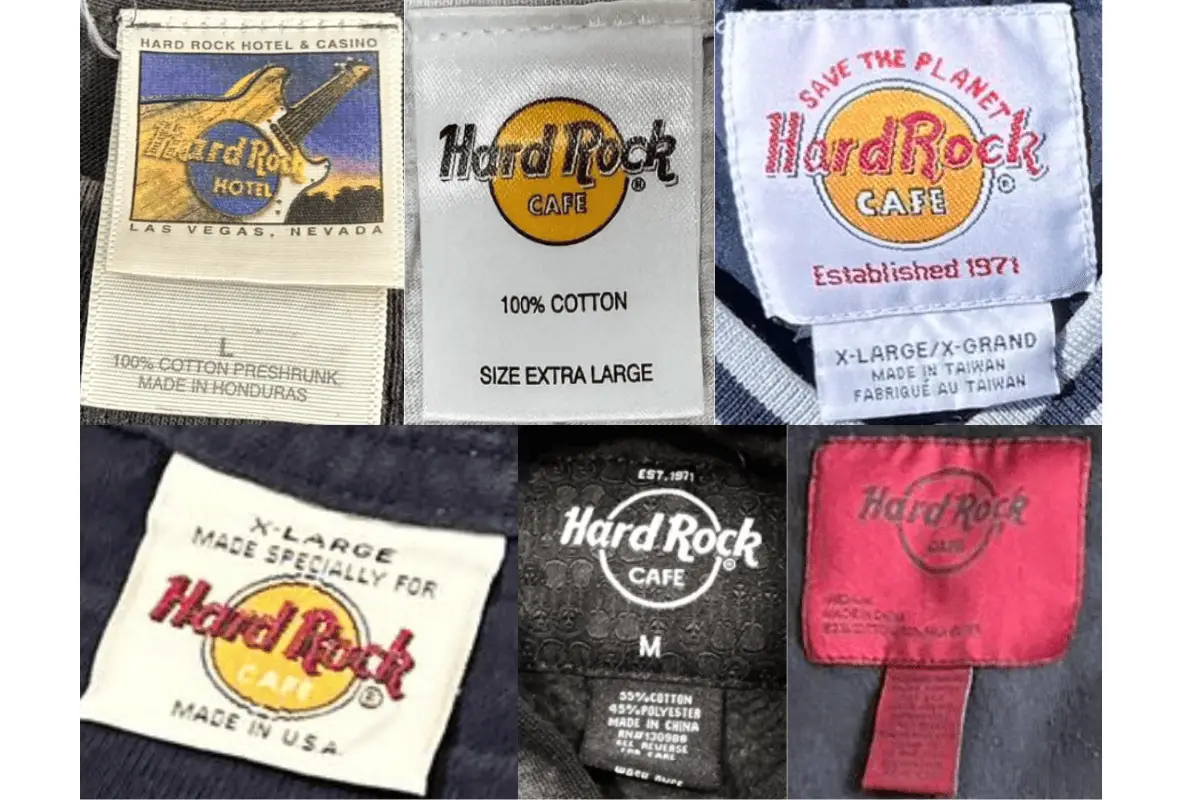 2000s Hard Rock Cafe tags