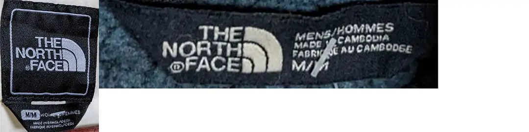 2000s vintage North Face tags