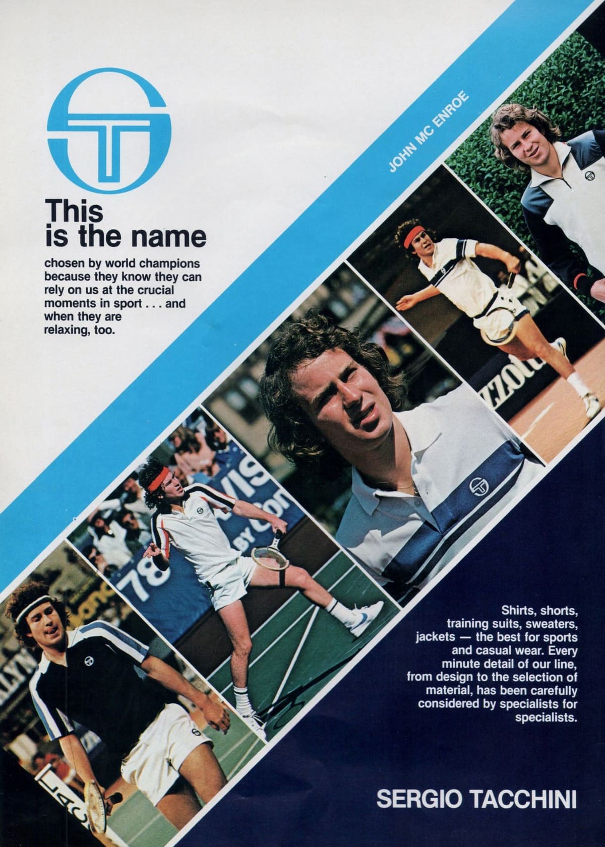 Old Sergio Tacchini Advert