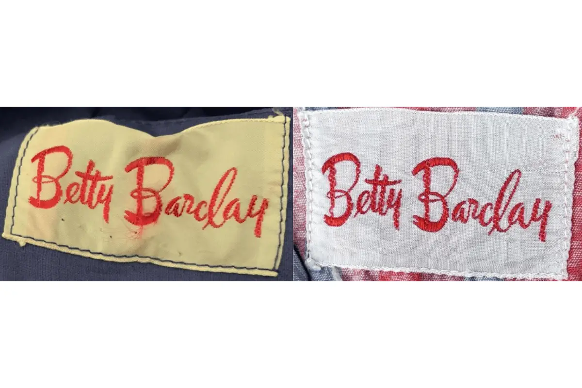 1950s Betty Barclay tags