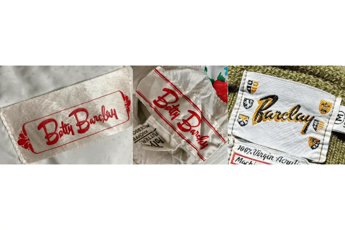 1970s Betty Barclay tags