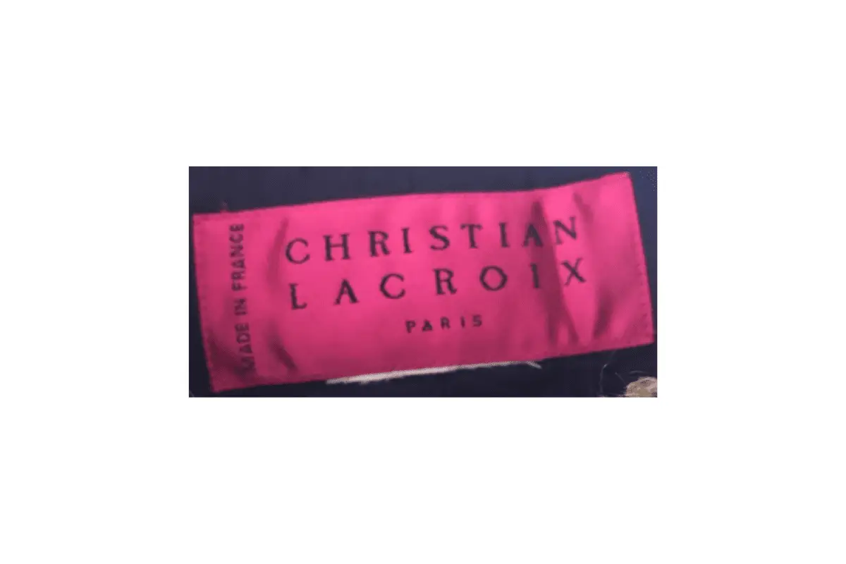 1980s Christian Lacroix tags