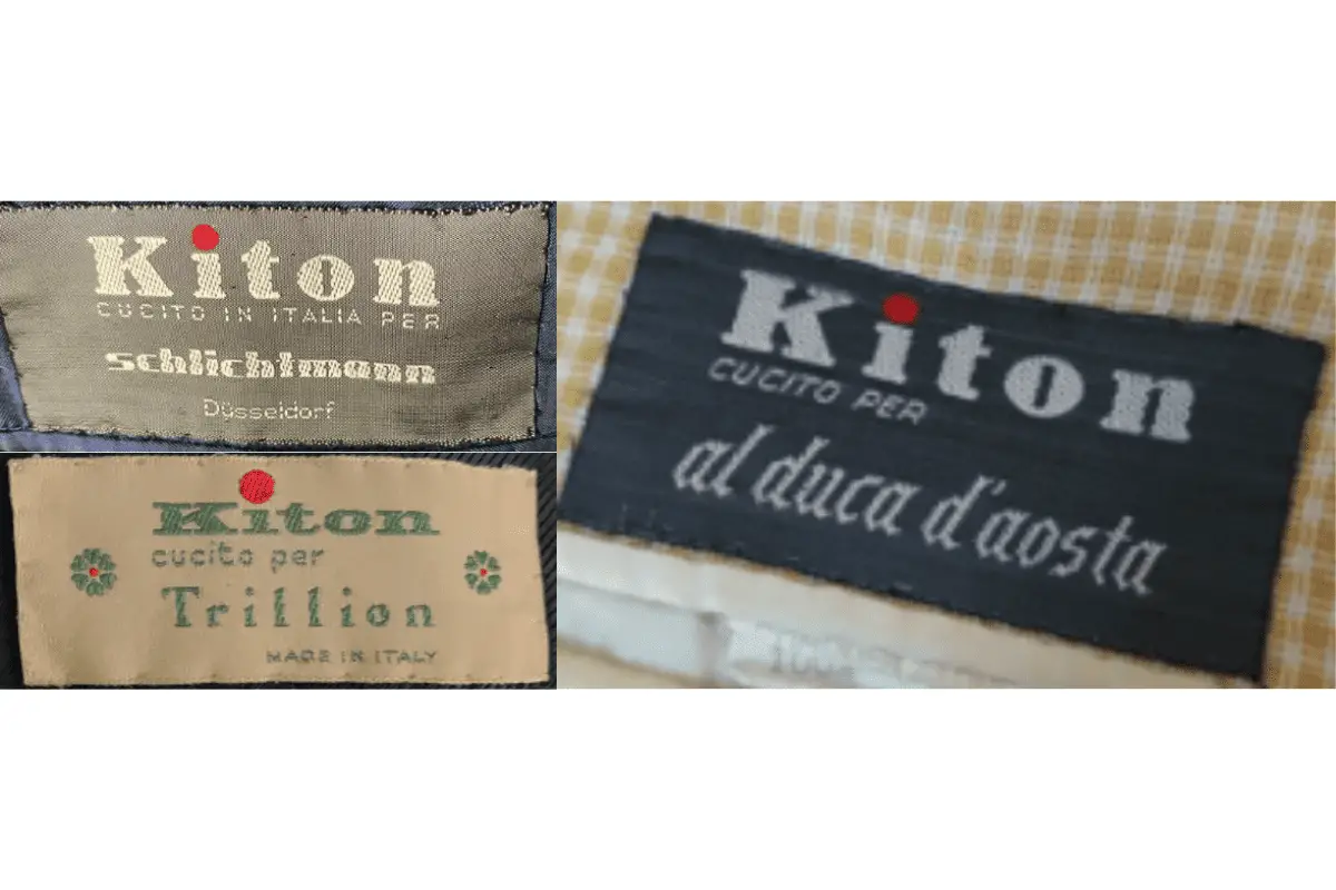 1990s Kiton tags