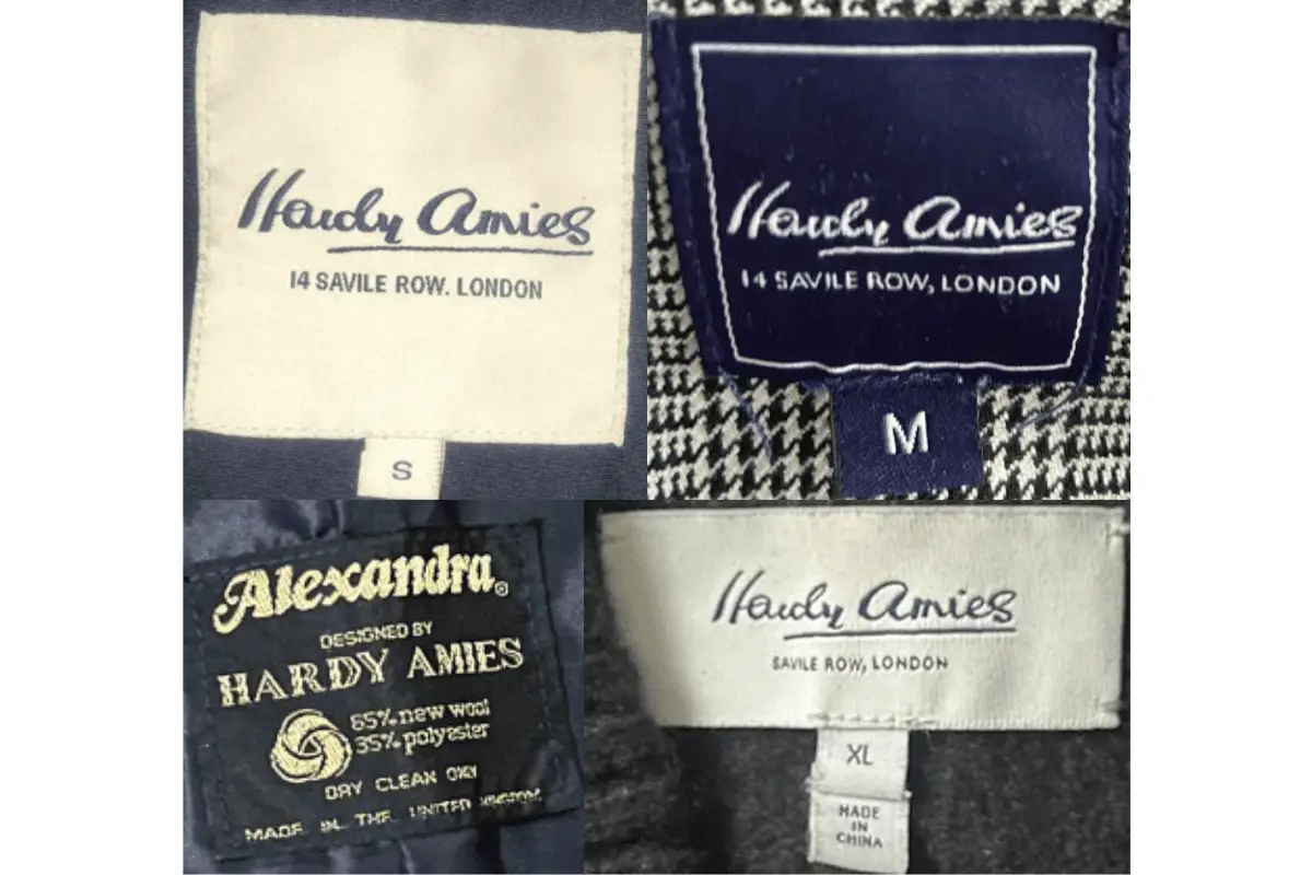 2000s Hardy Amies tags