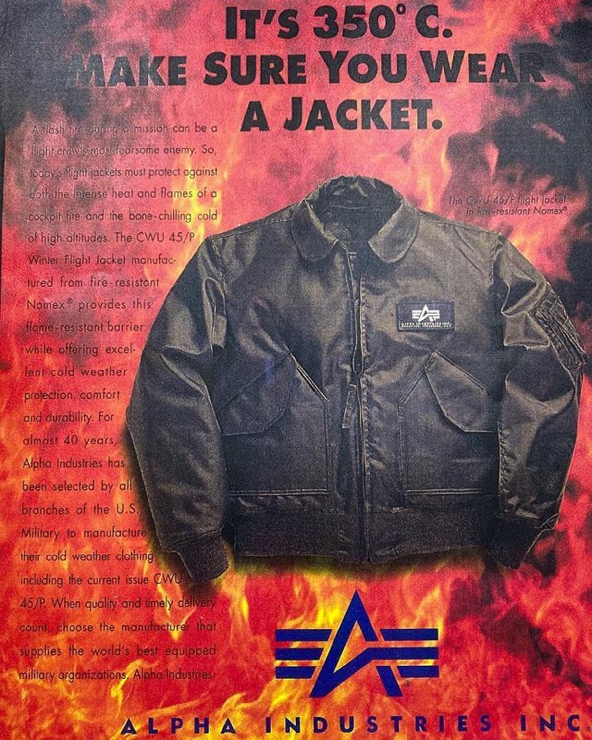 Alpha Industries Jacket Advert