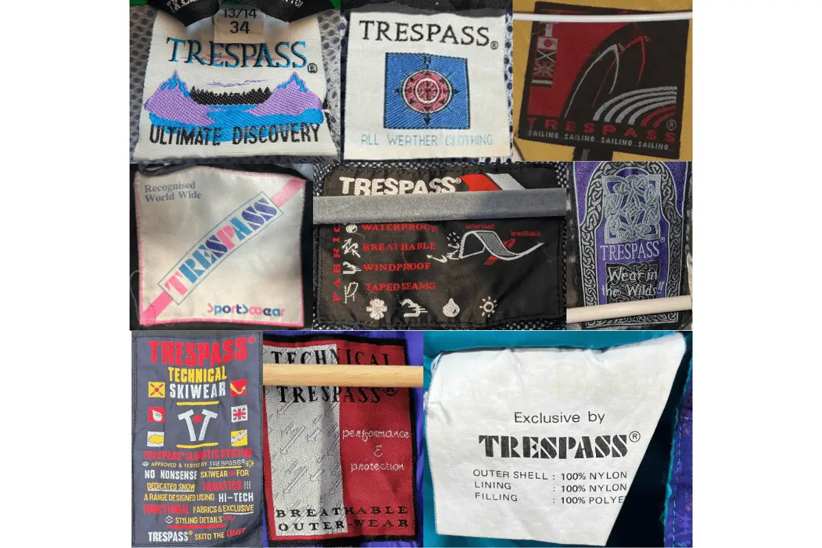 1990s Trespass tags