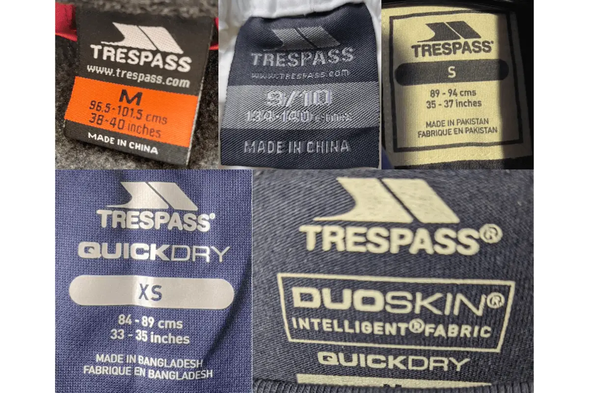 2010s Trespass tags