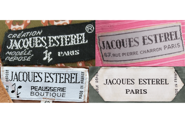 How to tell if Jacques Esterel is vintage: Logos, Tags