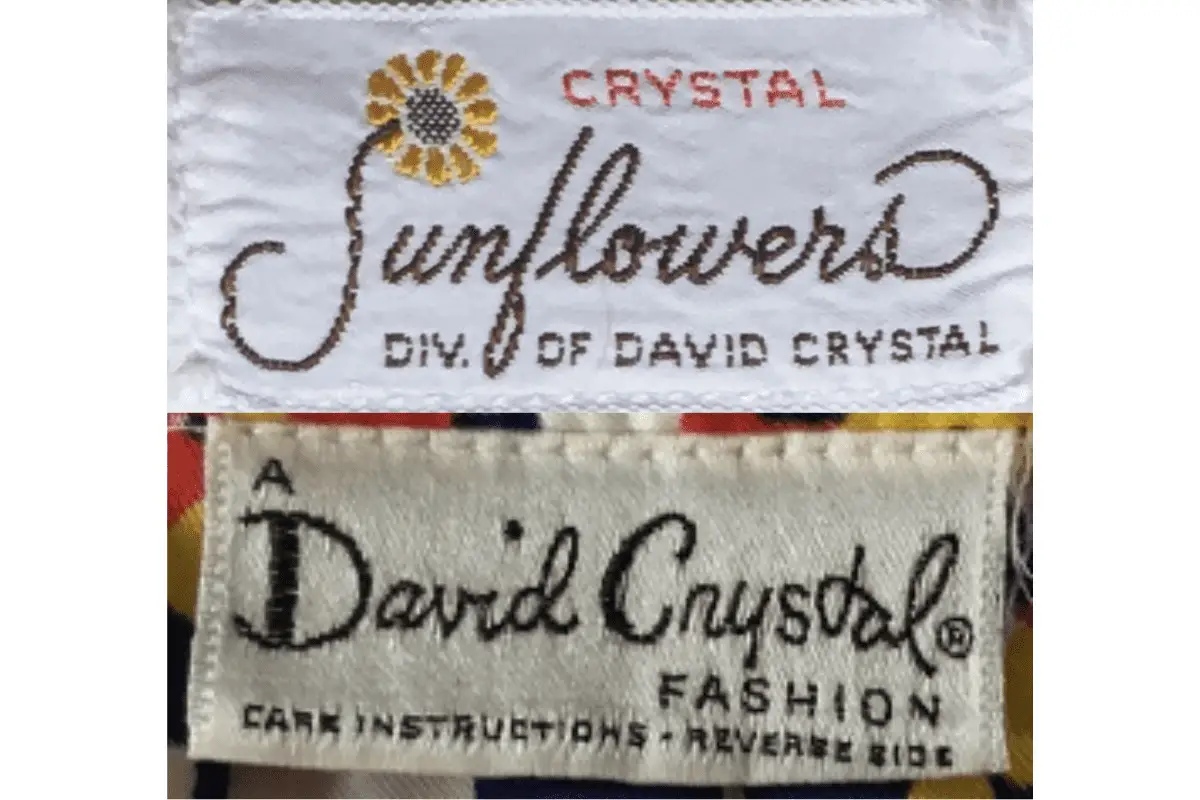 1970s David Crystal tags