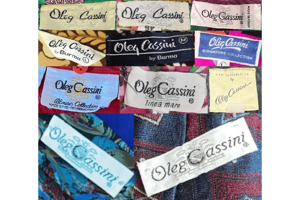 1970s Oleg Cassini tags