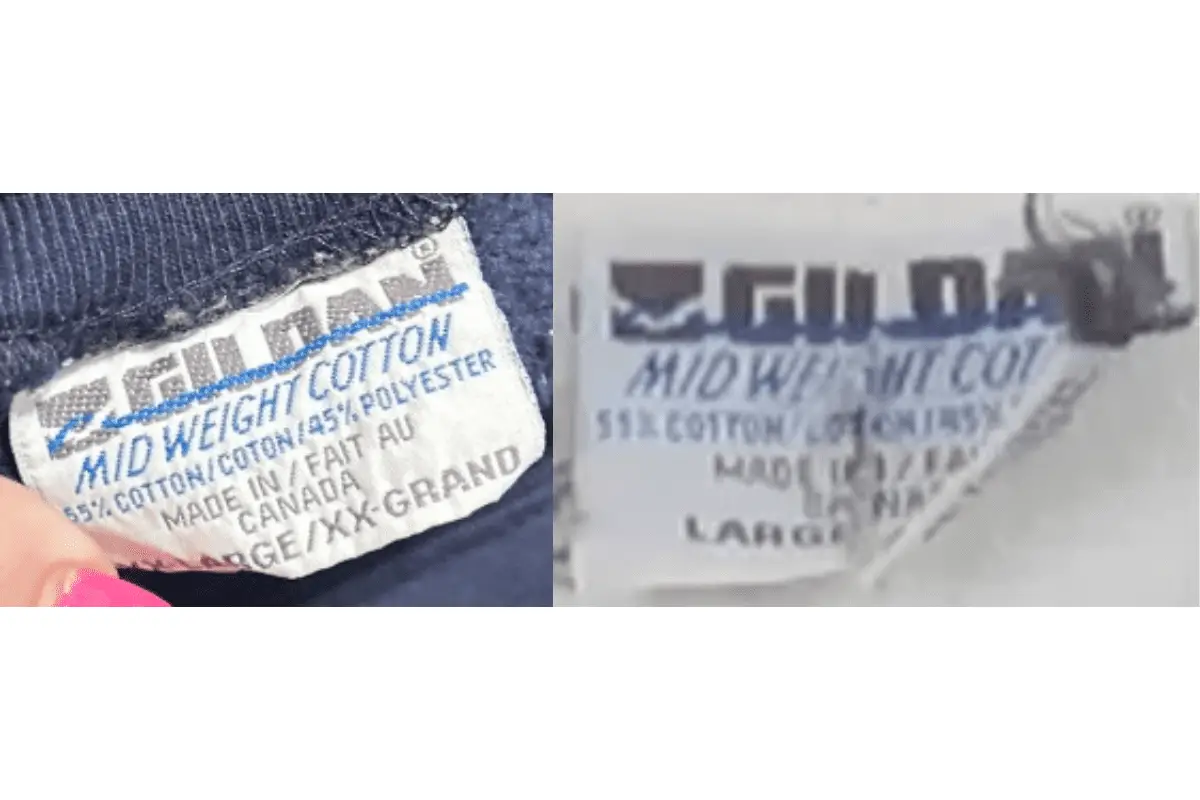 1980s Gildan tags
