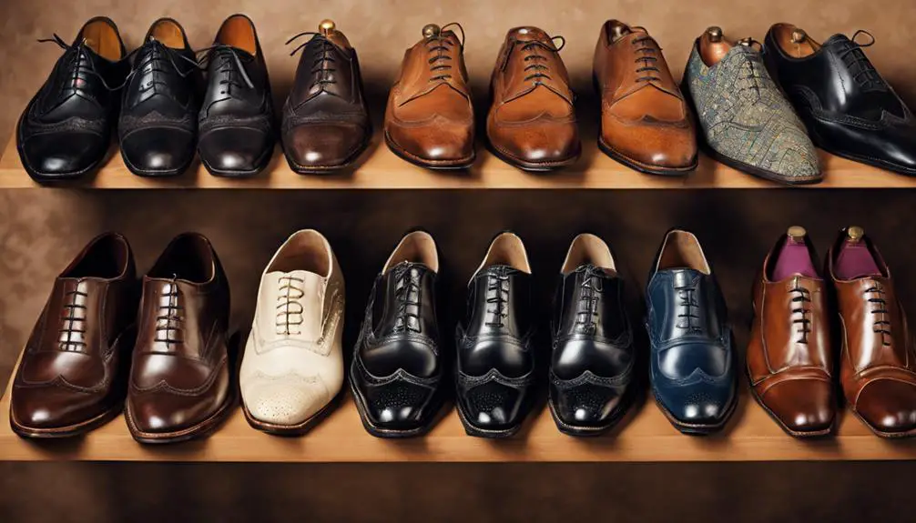 diverse styles of shoes