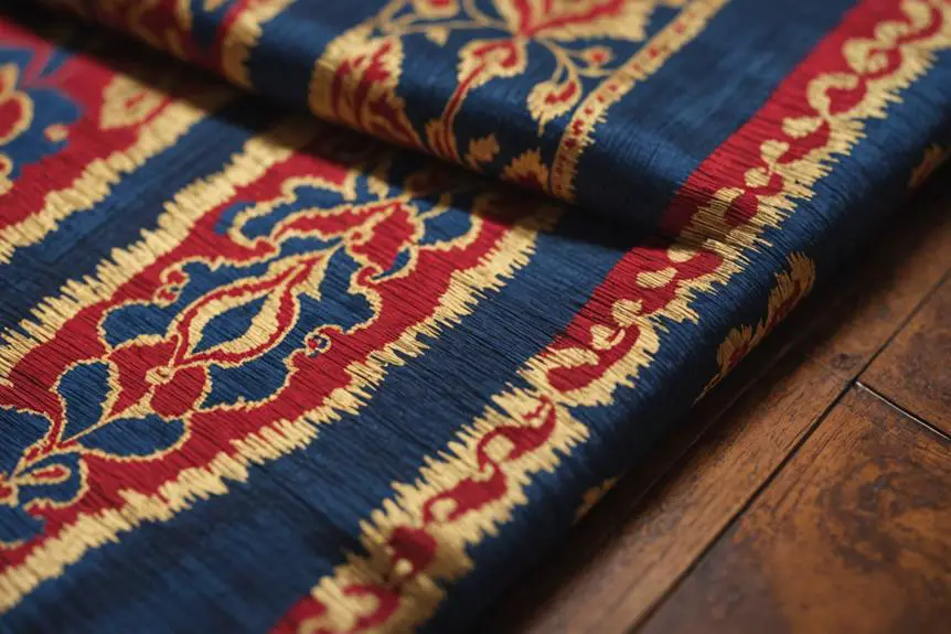 identifying ikat silk fabric