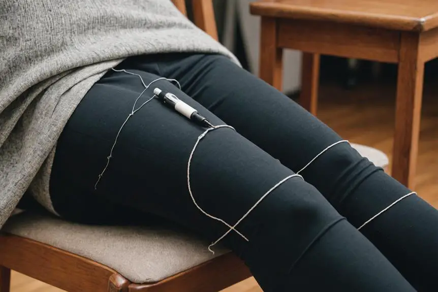 repair stretched legging knees