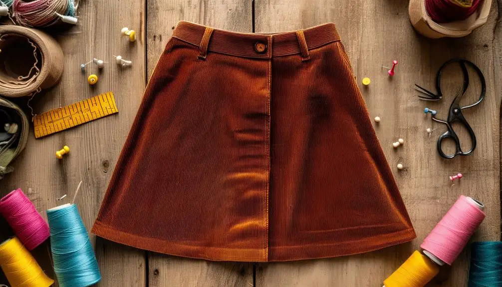 Brown corduroy skirt 70 new arrivals