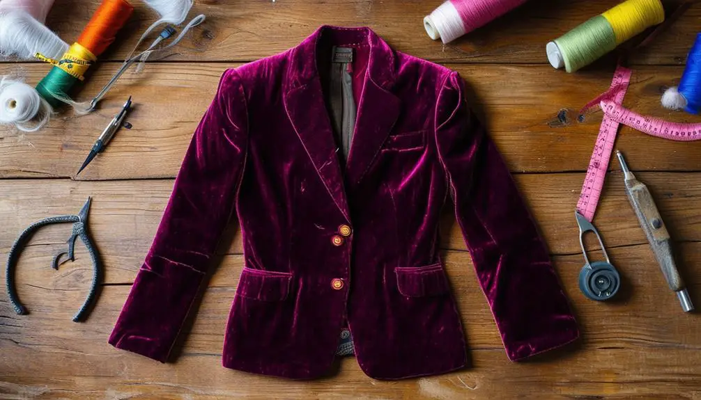 tailoring vintage velvet blazer