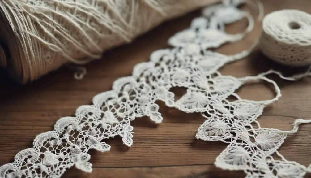 varieties of handmade lace