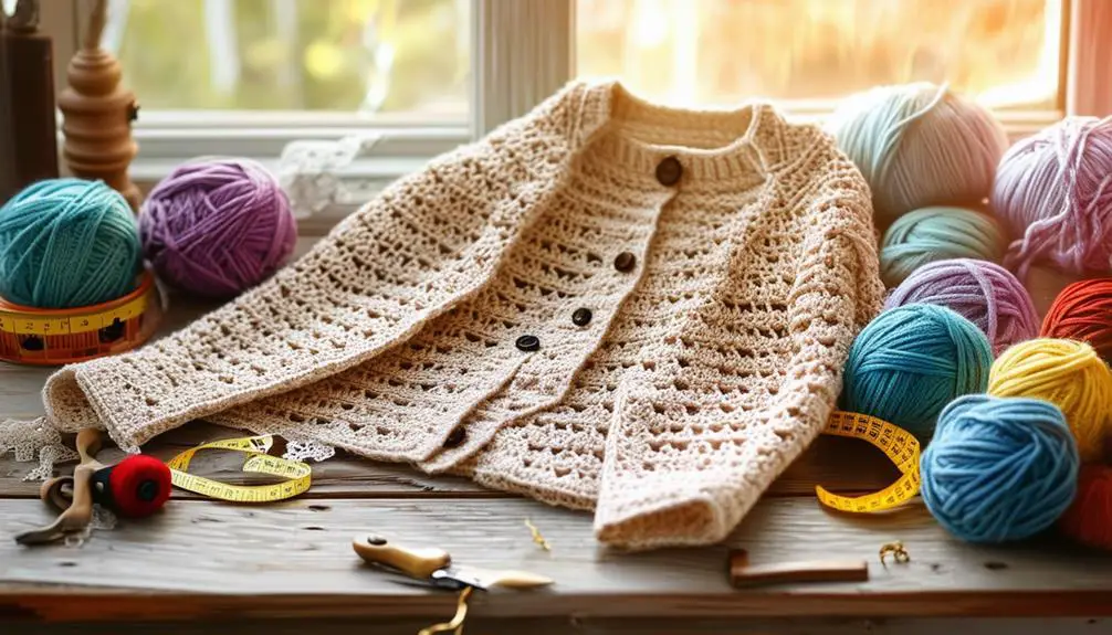 How to Tailor a Vintage Crochet Cardigan