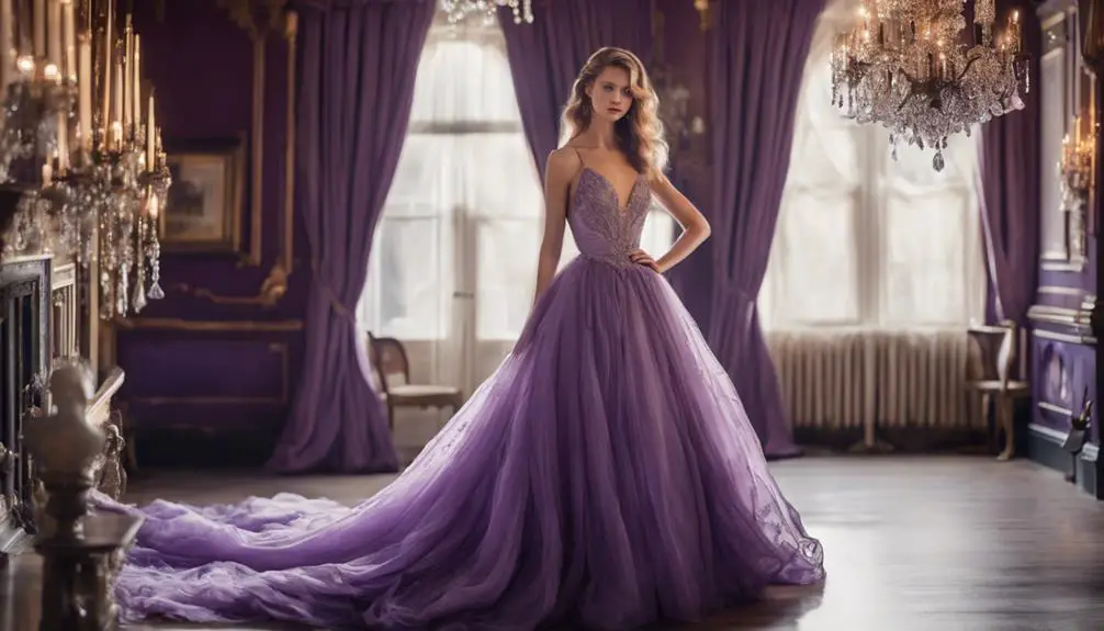 violet ballgown iconic design